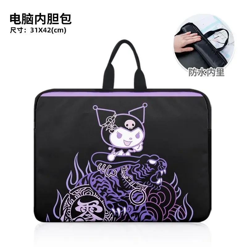 Sanrio-bonito bolsa de computador dos desenhos animados, resistente a manchas, grande capacidade, leve bolsa de ombro único, novo Clow M