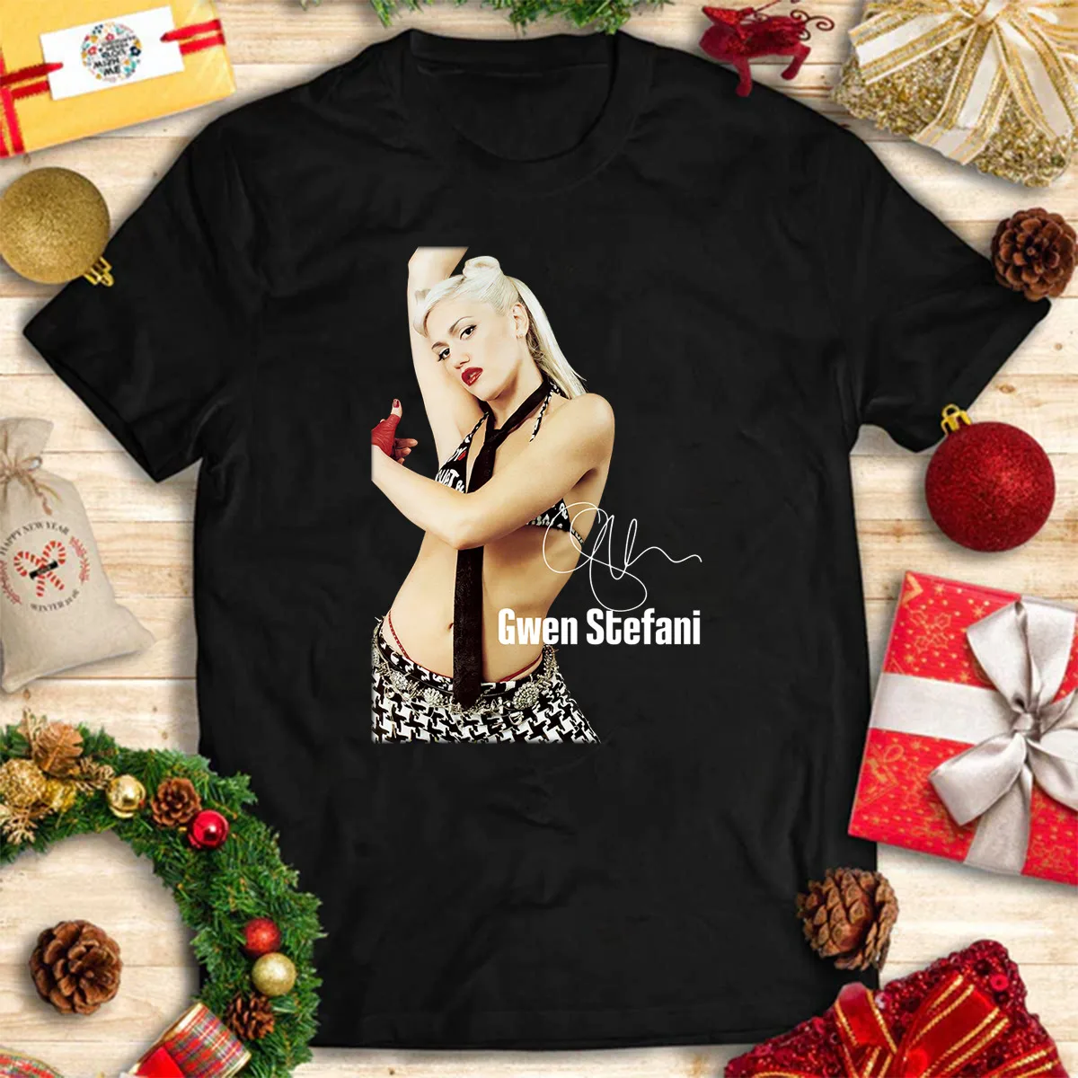 Hot Singer Gwen Stefani Shirt Black Signature Size S-4XL NL2701