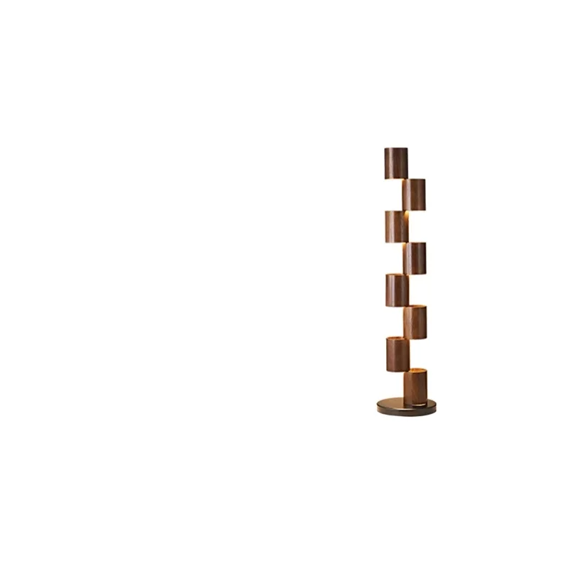 

TOTEM medieval style solid wood floor lamp designer art living room sofa side background wall vertical lamp