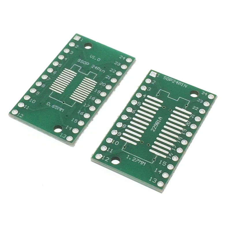 100PCS SOP24 SSOP24 TSSOP24 Patch To In-line Adapter DIP 0.65/1.27mm Sided