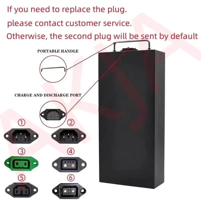 Air transport New Full Capacity Power 18650 Lithium Battery 48V20ah-100ah Lithium Battery Pack Suitable for 250-2000W+ Charger