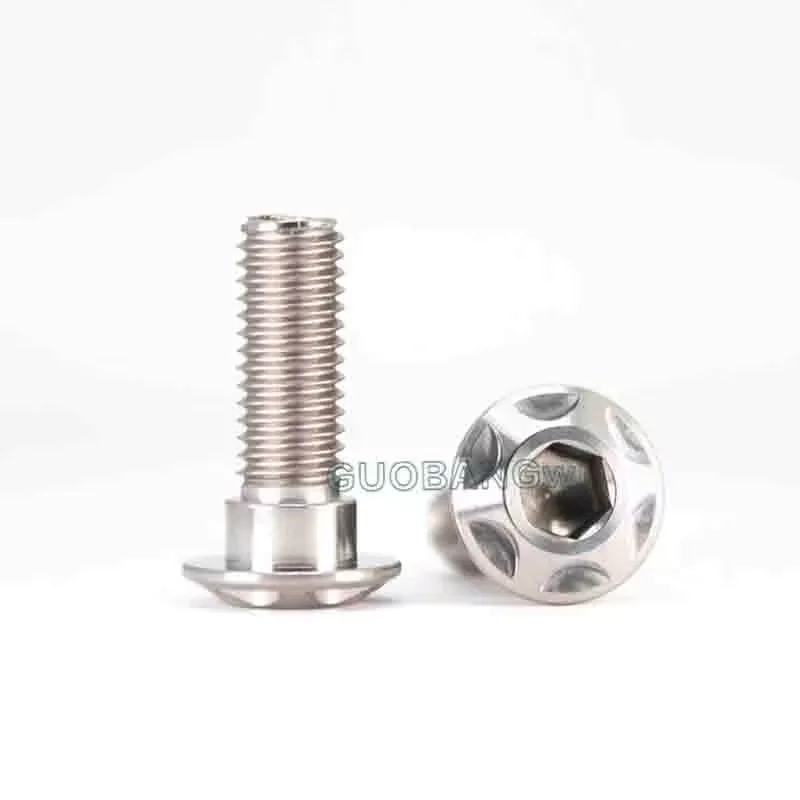 M8 Floating Disc Fixing Bolts 304 Stainless Steel Brake Disc Modification Screws Strong Anti-Rust for Multi-Vehicle
