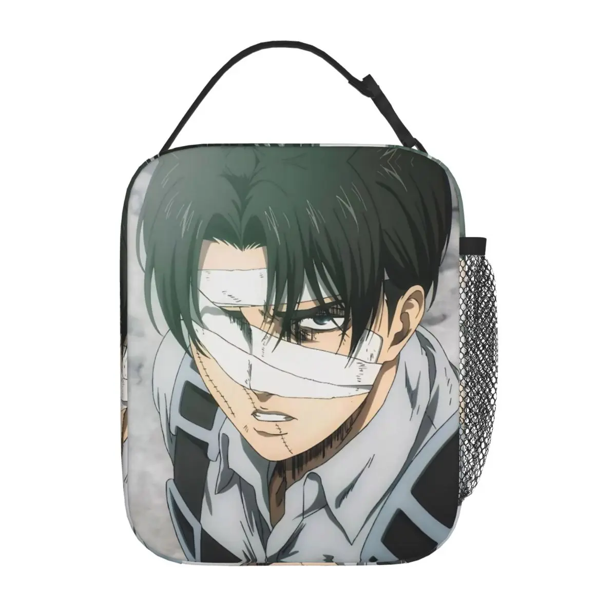 AOT Anime Levi Ackerman Insulated Lunch Bag Thermal Bag  Meal Container Portable Tote Lunch Box Food Storage Bags Work Travel