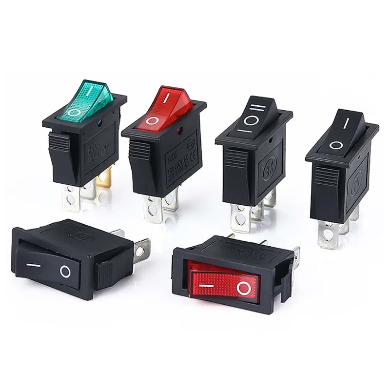 5Pcs/lot White Green Blue Red ON OFF Rocker Switch KCD3 16A 1000W 2000W 3000W 4000W 3500W Electric Heating Power Switch 250V