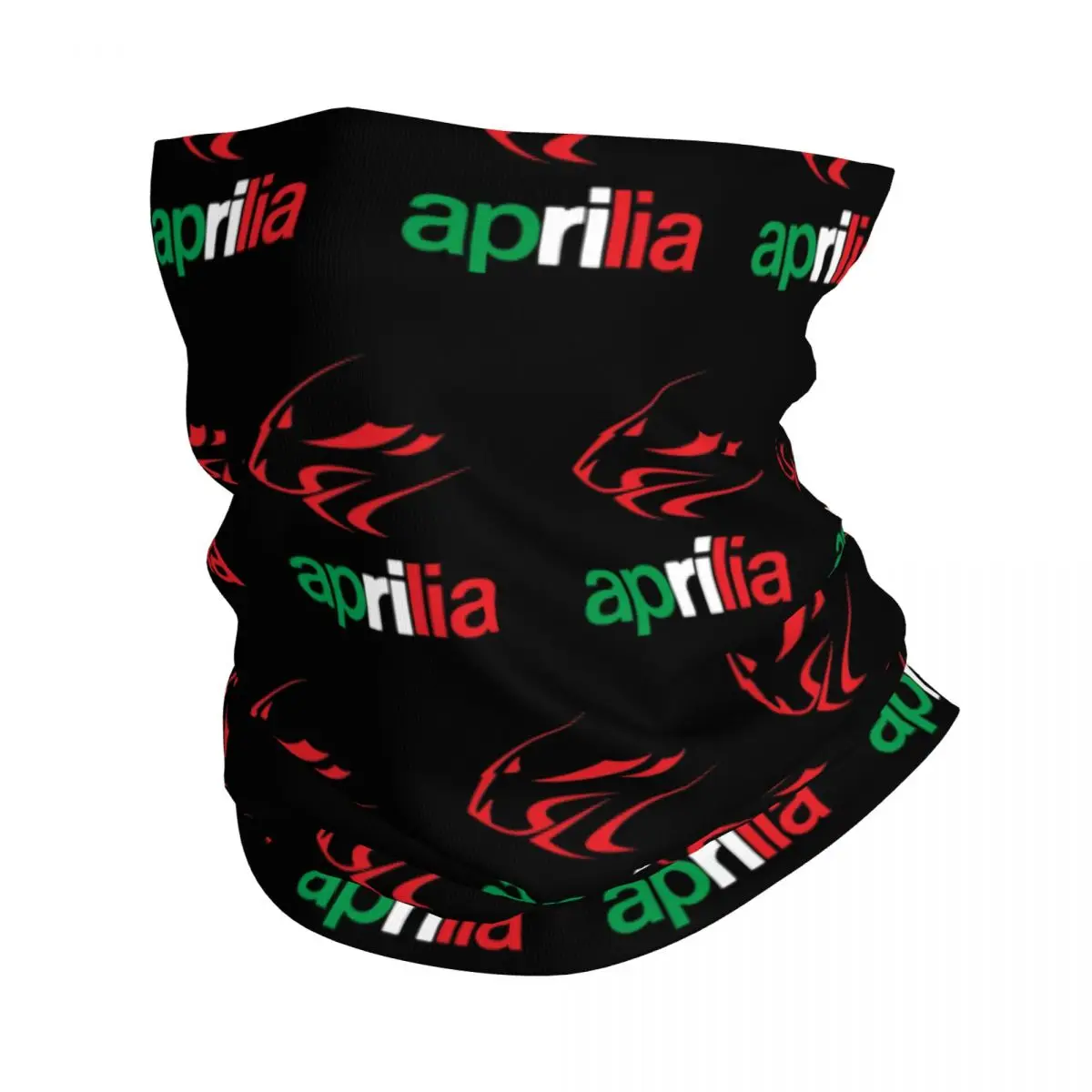 Custom Italian Aprilia Logo Bandana Neck Gaiter for Ski Cycling Women Men Wrap Scarf Headband Warmer Face Scarf Cover