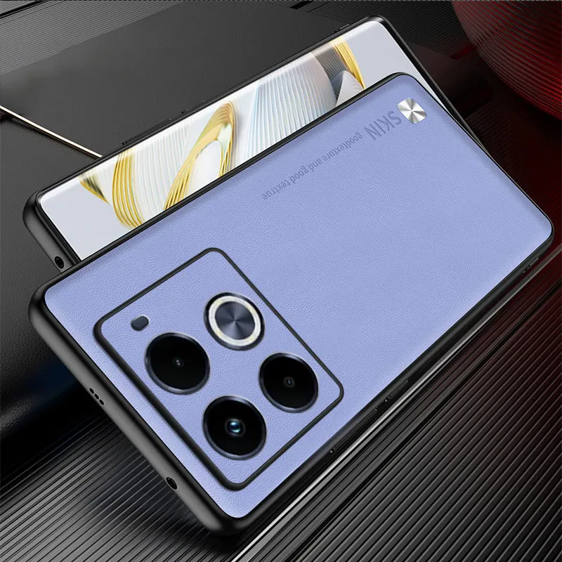 Case For INFINIX Note 40 Pro Luxury Silicone Leather Back Cover For INFINIX Note40 Pro Camera Protection Shell Shockproof Bumper