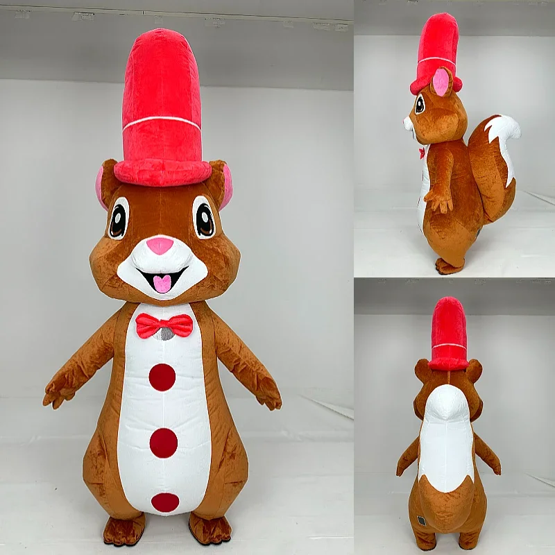 

Inflatable Squirrel Costume Mascot Costume Parade Quality Birthdays for Adult Animal Halloween Party No Battery