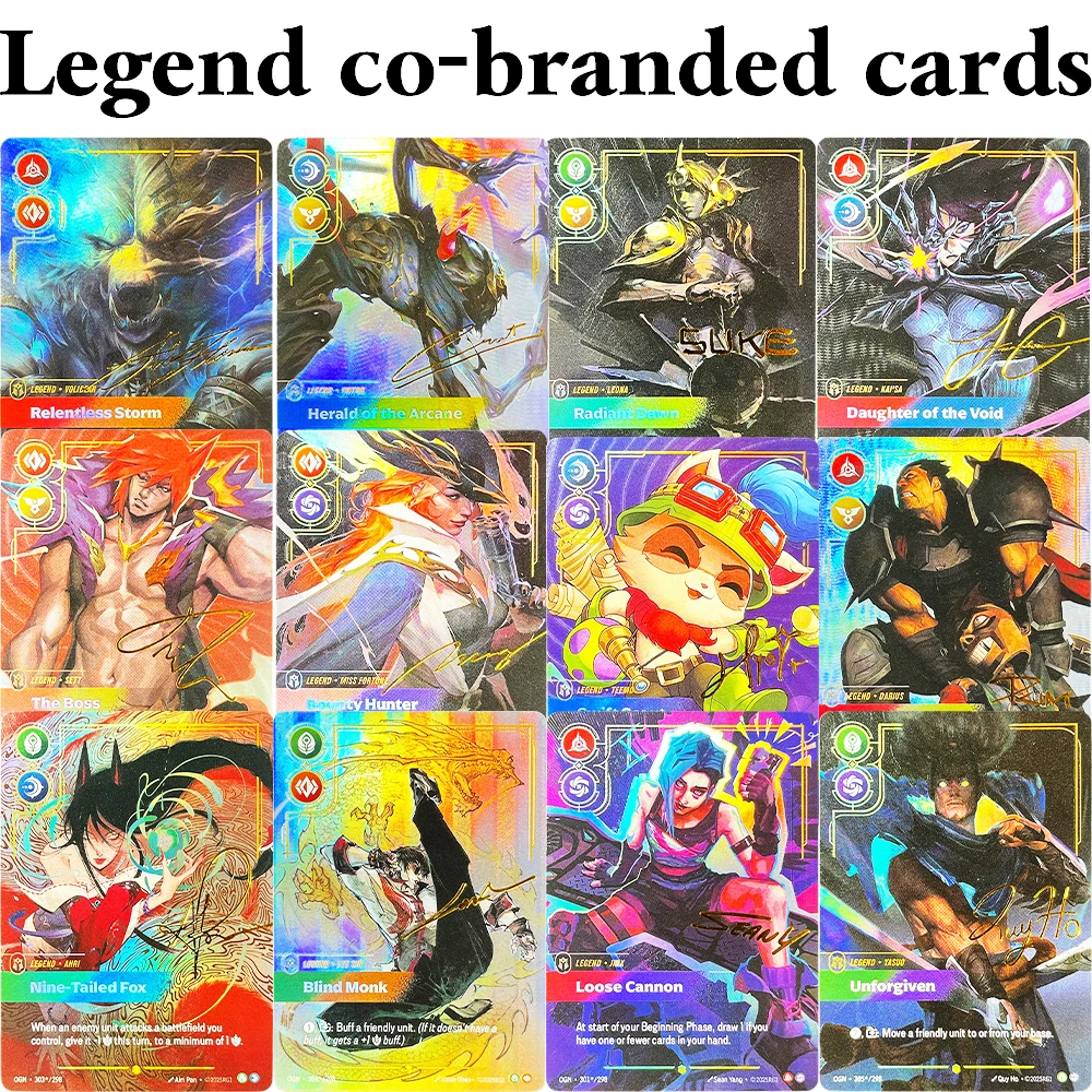 Tarjeta co-branded de Riftbound para el juego de cartas coleccionables de League of Legends: OGN, Blind Monk, Loose Cannon, Nine-Tailed Fox, Unforgiven, The Boss, Swift Scout