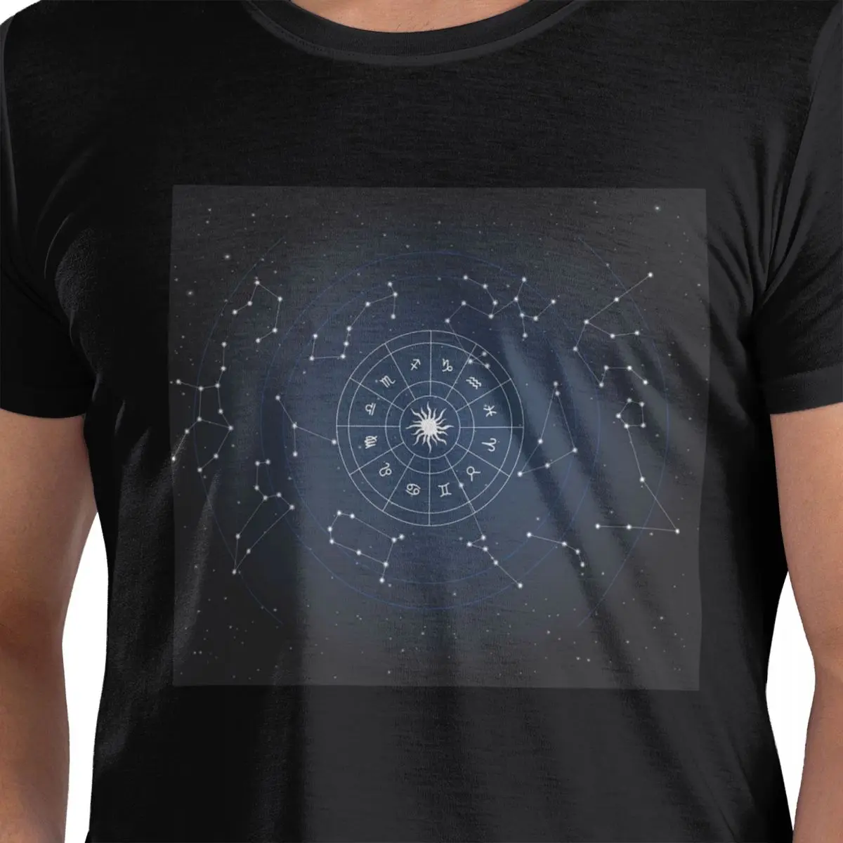 

Футболка Zodiac Constellations Space (5) из 100% хлопка, мужские классические футболки, мужские футболки с круглым вырезом и коротким рукавом, S-6XL