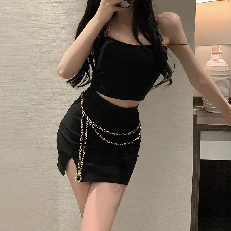 Initial Charm Waist Chain Belt Women Gold Letter D Layered Drape Multi Chain For Dress Party 2026 New Y2K Chic Adjustable
