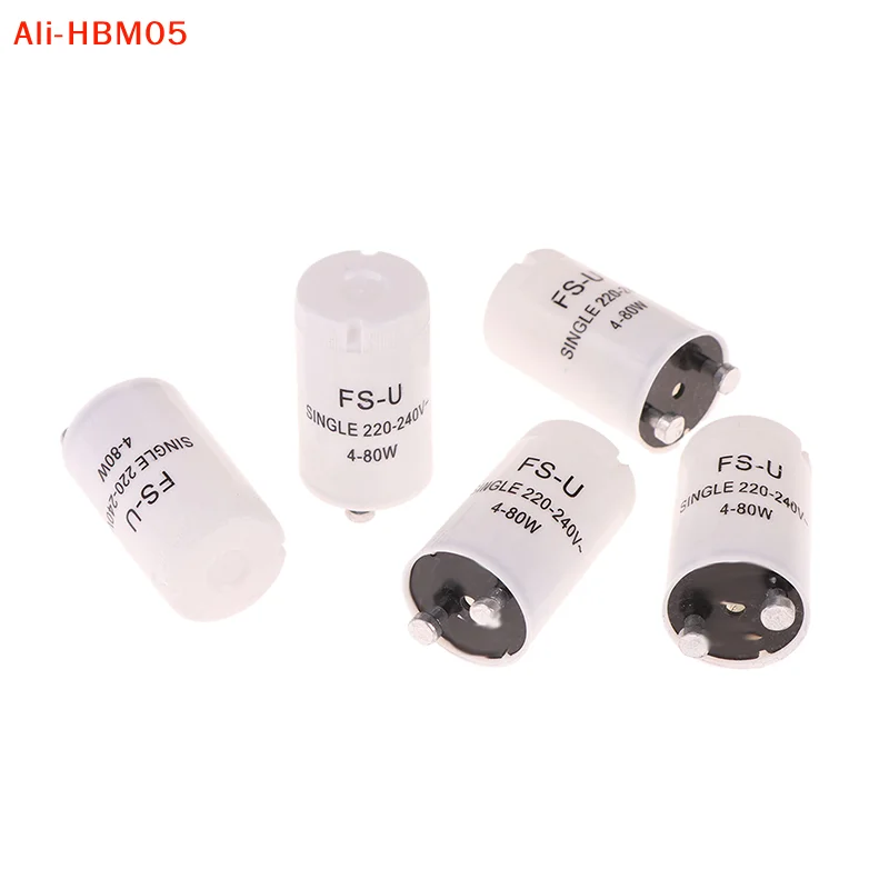 (HB05) 5Pcs High-quality Fluorescent Starters AC220V-240V 4-80W Fluorescent Tube Fuse Starter CE Rohs Fuse Starters