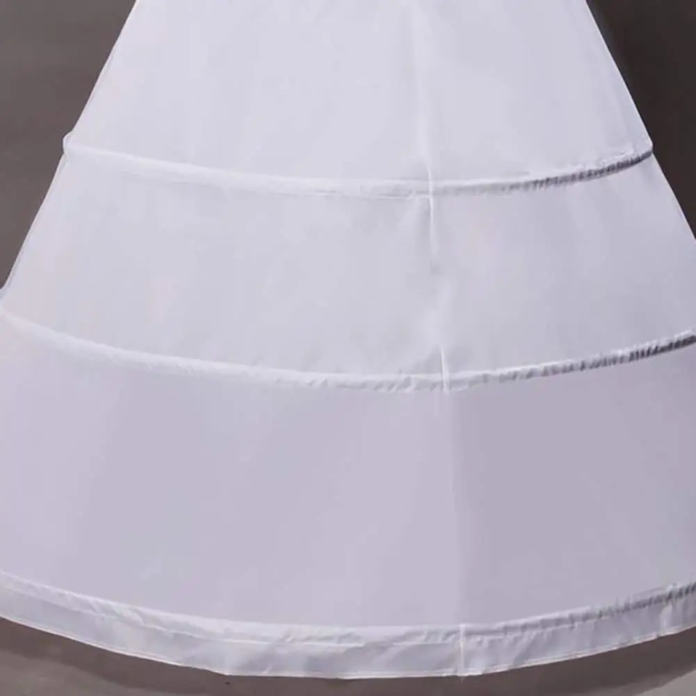 Damen 4-Hoop A-Linie boden lange Hochzeit Ballkleid Petticoat Unterrock Krinoline