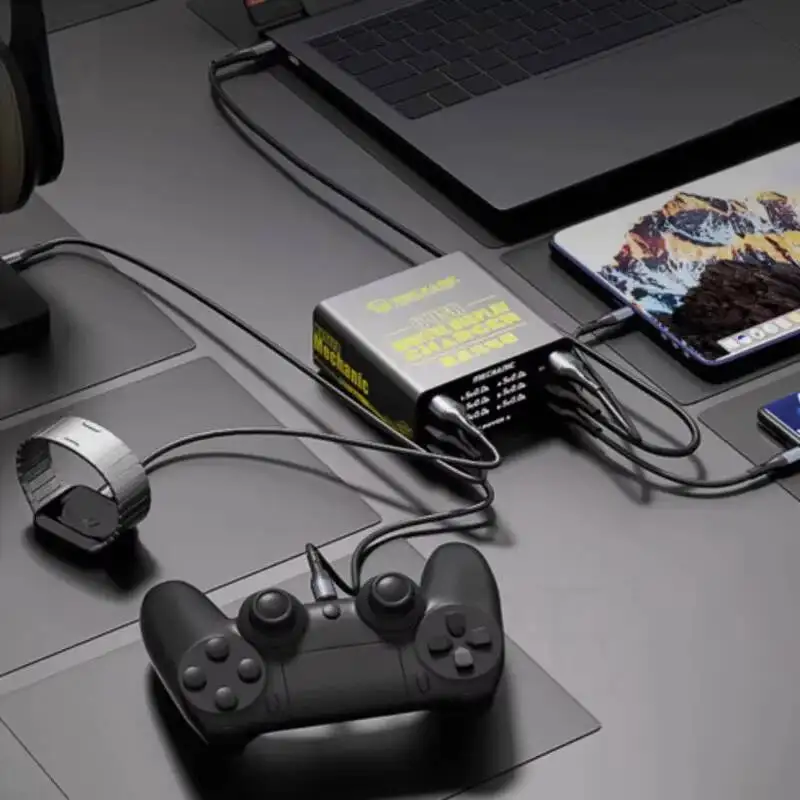 ميكانيكي سريع CharingStation شاشة ديجيتال 40 واط 6 منافذ QC3.0 شاحن USB آيفون/شاومي جميع الهواتف الساعات الذكية F-Power 6