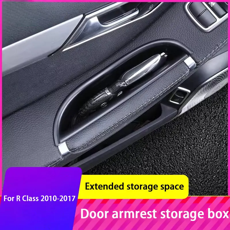 

For Mercedes Benz R class W251 V251 2010 2011 2012 2013 2014 2015 2016 2017 Car Front Door Handle Storage Box, Door Armrest Trim