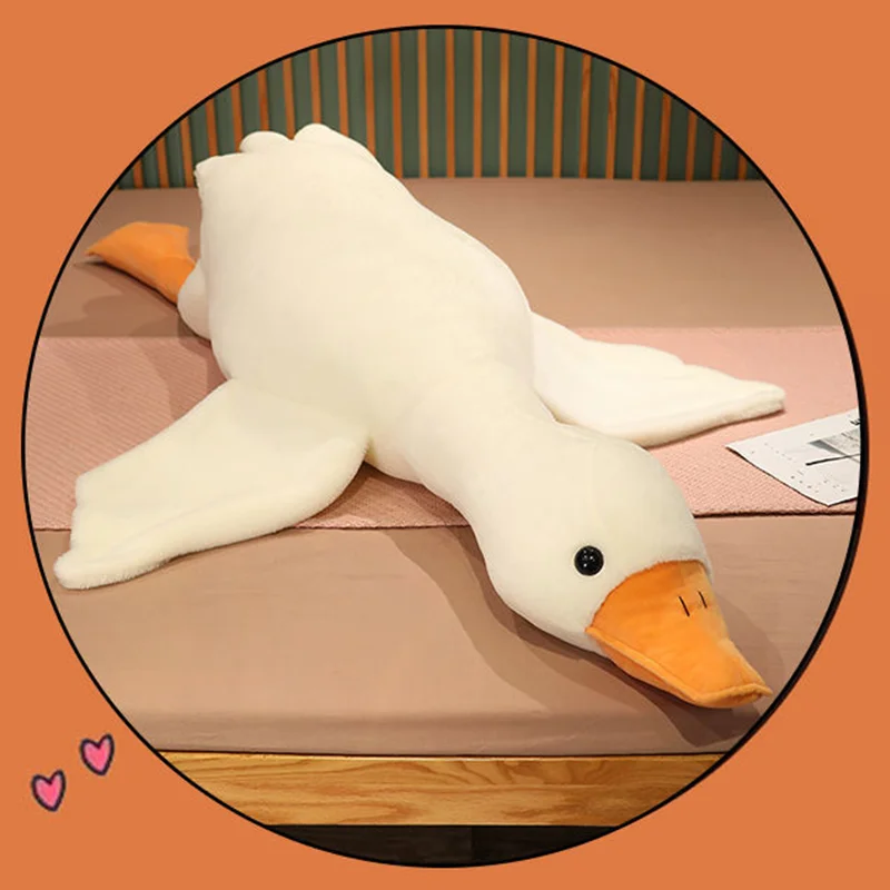 50-190cm Big White Goose Plush Toy Soft Stuffed Animal Huge Duck Pillow Very Large White Goose Sofa Cushion Girl Birthday Gift image 3
