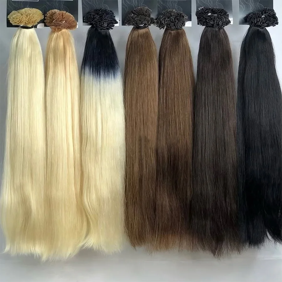 

Pre Bonded Flat Tip Keratin Hair Extensions Flat Tip Hair For Women Extensions 100 Gram Double Drawn Straight 30 inch Remy Hair