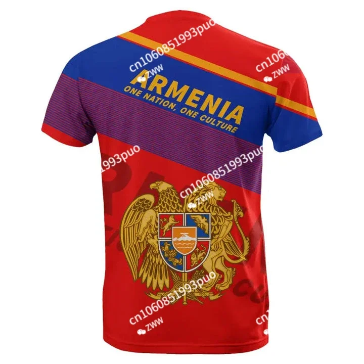 ARMENIA Men T-shirt Street Aesthetic Armenian Nation Flag Am Clothes Hip Hop Tshirt Harajuku Gothic T Shirt