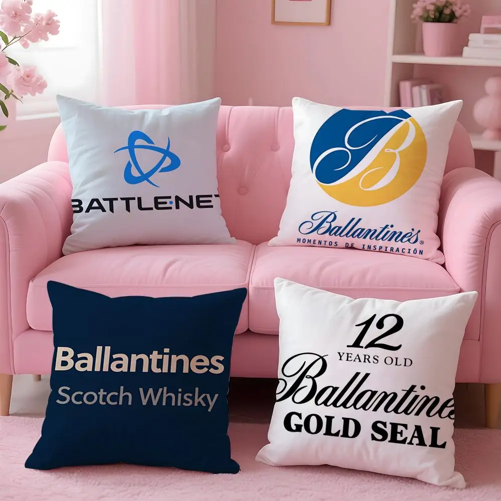 alcohol Ballantine's Cushion Cover Cushion Cover Set 4Pcs 50x50 45x45 40x40 Pillowcase Decorative Sofa Home Decor