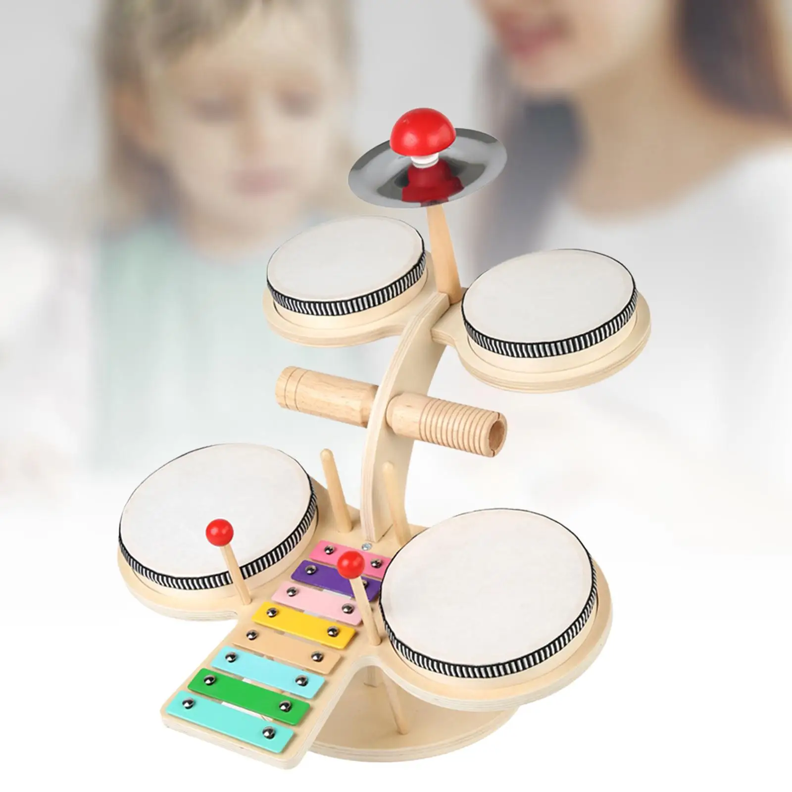 Kinderdrumstel Verjaardagscadeau Hand Oog Coördinatie Partij Begunstigt Ontwikkeling Montessori Muziekinstrumenten Set Muzikaal Speelgoed