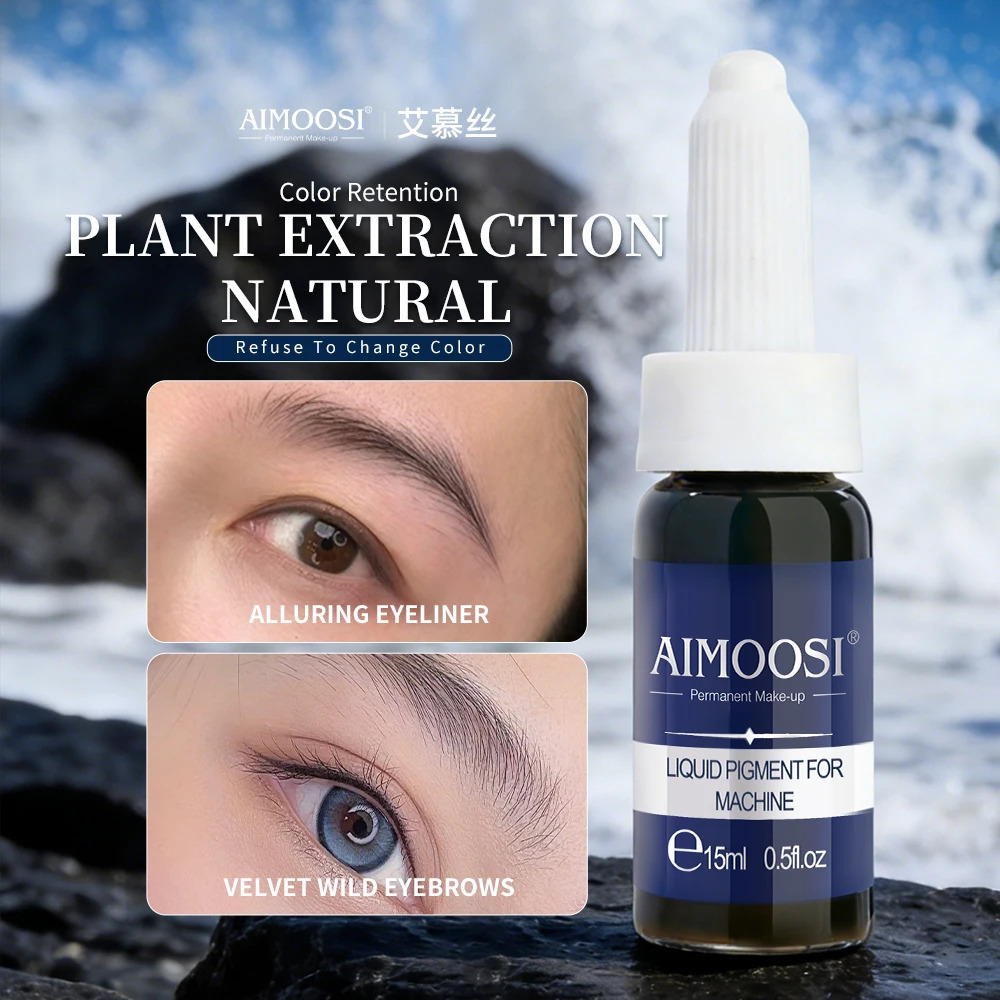 AIMOOSI 15ml PMU Microblading Pigment Tattoo Ink  for  Long Lasting Eyebrow Eyeliner Tattoo Machine Permanent Makeup Supplies
