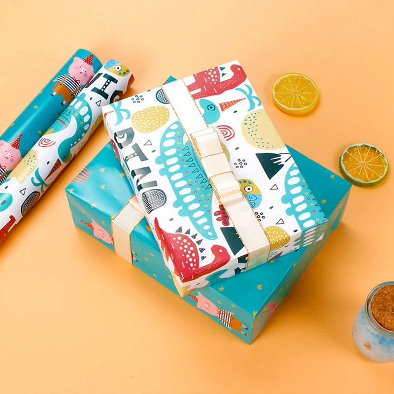 10Pcs Wrapping Paper Sheets For Kids,Birthday Party Wrapping Paper Gift Wrap Papers,Present Gift Wrapping Paper