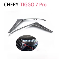 For Chery Tiggo 7 Pro 2021 2023  Side grid of front headlight decorative strip Bright bar accessories accesorios para auto