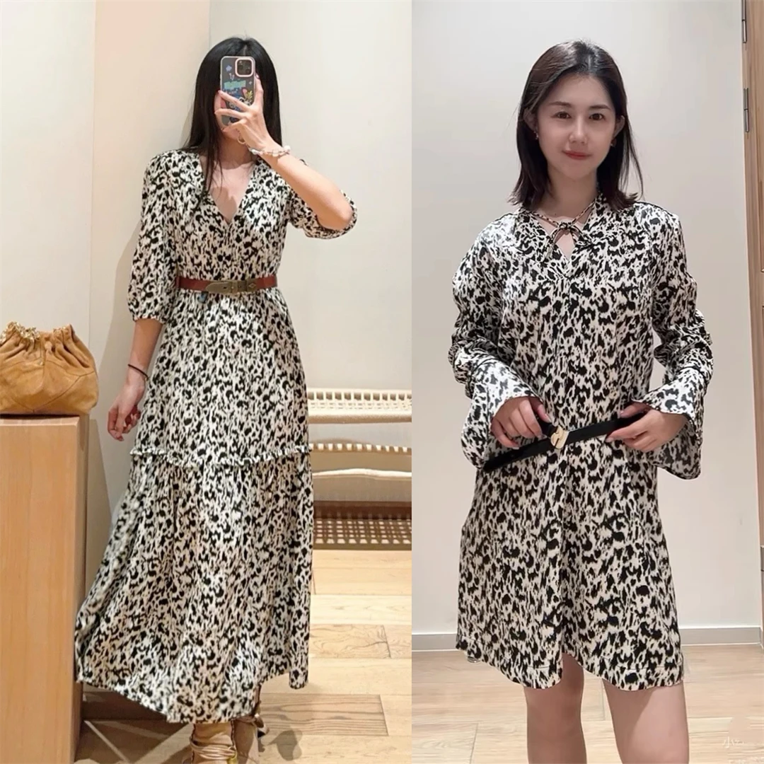 

Romantic Vintage Print Bas Dress Waist Cinched Long Skirt Spring Parisian Holiday Fashion High Waist Gel Fiber Low Stretch a ...