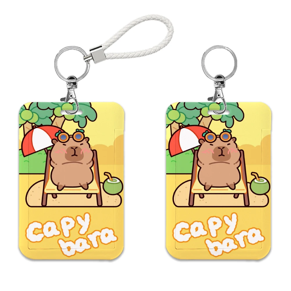 

Cute Copybara Cartoon Lanyard For Keychain ID Credit Card Cover Bus Card Holder Charm Badge Holder Personalized Gift