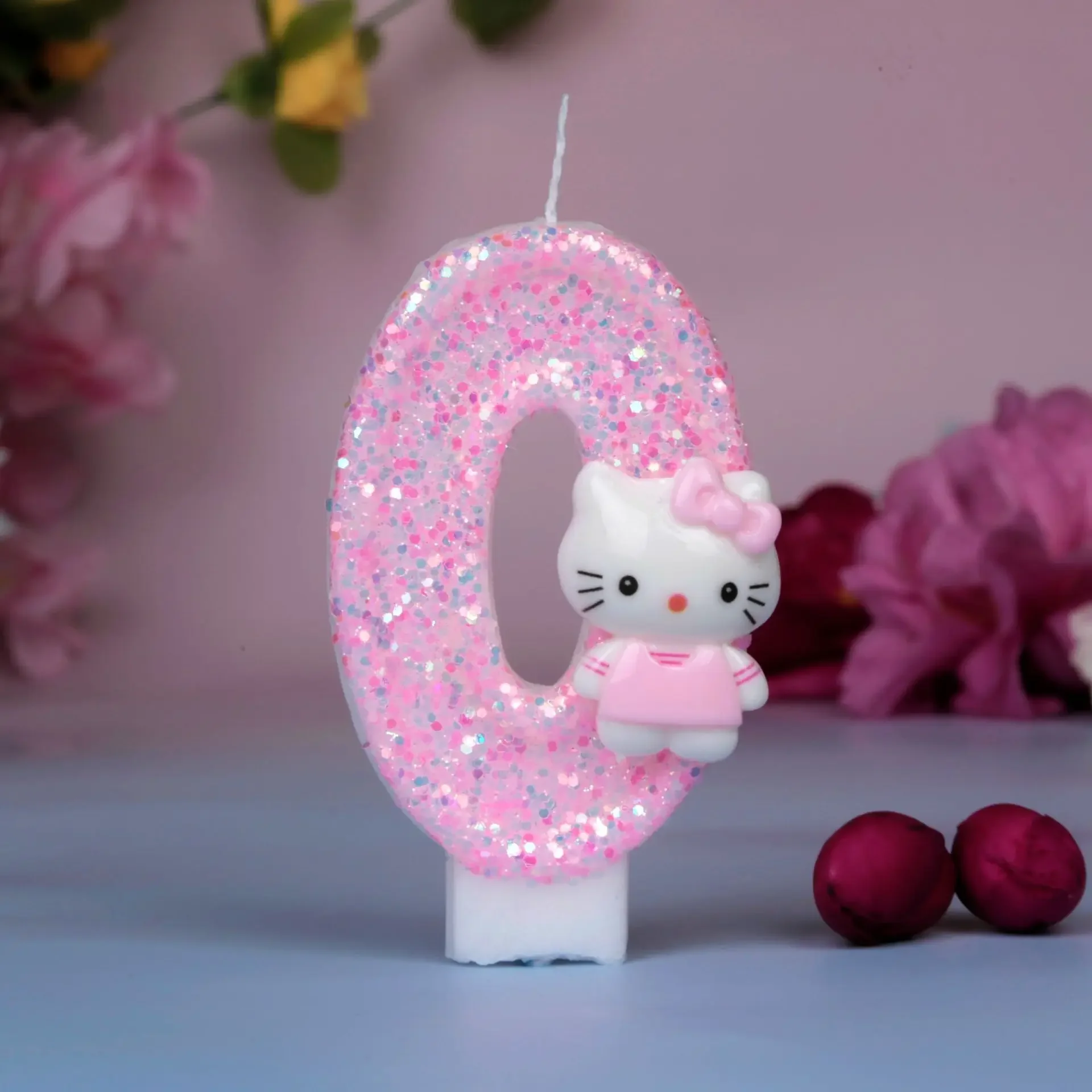 

Kawaii Hello Kitty Number Birthday Candle Sanrio Kitty Cat Digital Candles Birthday Cake Decoration Anniversary Party Candles