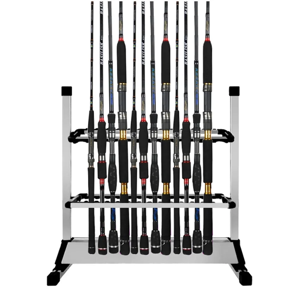 SPORTSHUB Aluminum Alloy Fishing Rods Display Rack Rods Storage Shelf Bracket Stand Supporting Fishing Tackle Tools FT0086