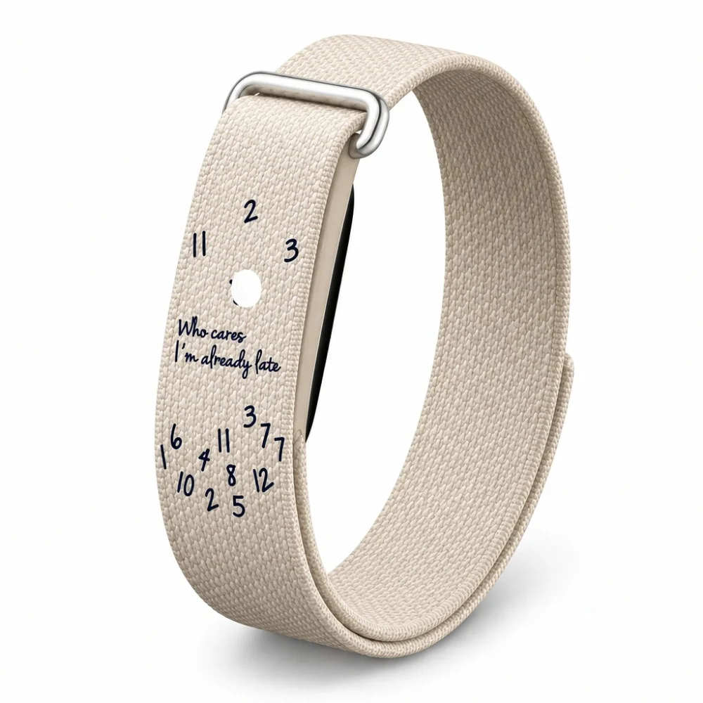 Google Fitbit Air Clock Print Nylon Woven Loop Strap Fashion Sport Replacement Wristband