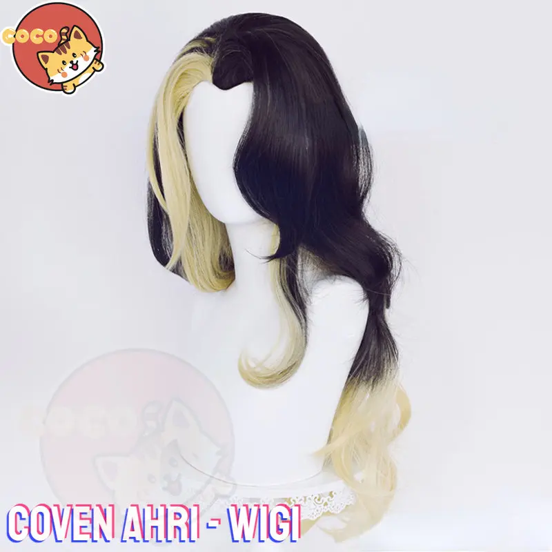 CoCos Game LOL Coven Ahri Cosplay Wig Game Cos LOL Coven Ahri Cosplay Dyeing Gradient Wigs