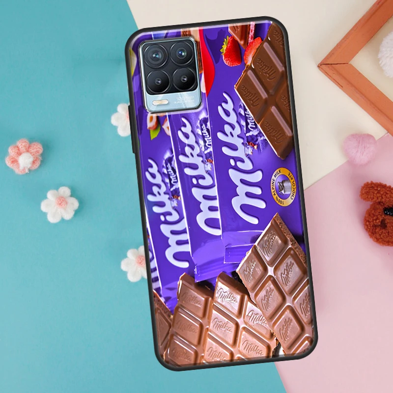 Milka Chocolate For OnePlus 11 10 Pro 10T Nord CE 2 Lite Realme C55 C35 C33 C31 C30 C21Y GT Neo 5 3 2T Case