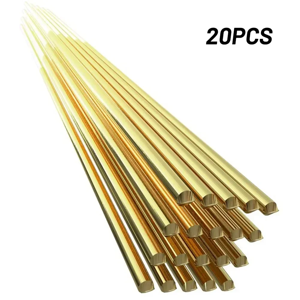 

20pcs Brass Welding Wire Brazing Rods With Low Temperature Welding Rod 1.6*250mm Welding Equipment Accessories Rod Power Tool