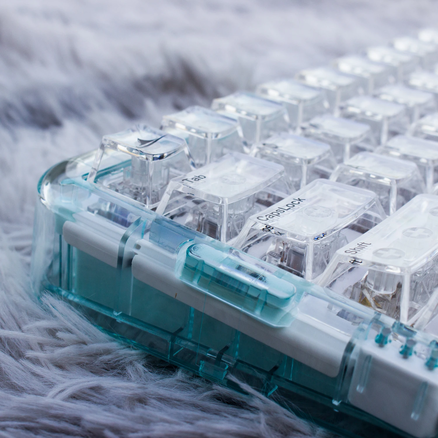 【Skyline】New Clear Keycap Black Transparent Cherry Profile PC Material No Reinforcement Injection Point With Character