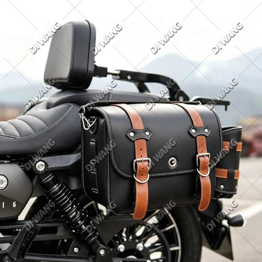 FOR Benda Chinchilla 500 Chinchilla 450 Motorcycle Canvas Hanging Side Bag Waterproof Modified Saddle Luggage Side Box