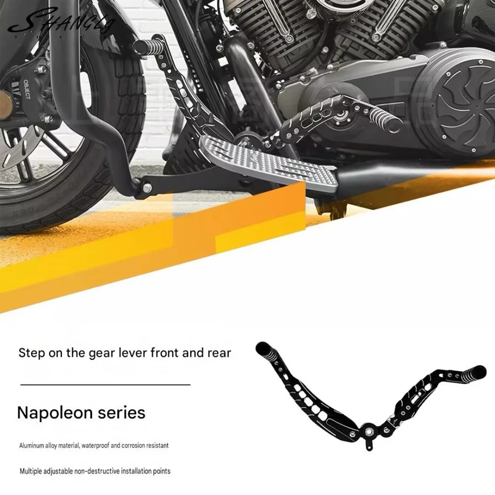 FOR Napoleon 500 Retro Skull Foot Pedals - Enlarged Anti-Slip Aluminum Alloy - Non-Destructive Installation