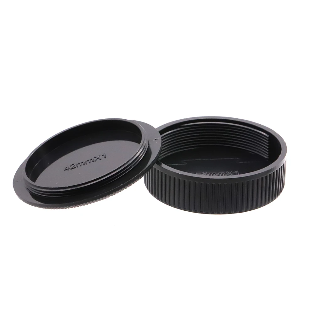 M42 Rear Lens Cap / Camera Body Cap Set Plastic Black for All M42 (M42x1) mount cameras and lenses