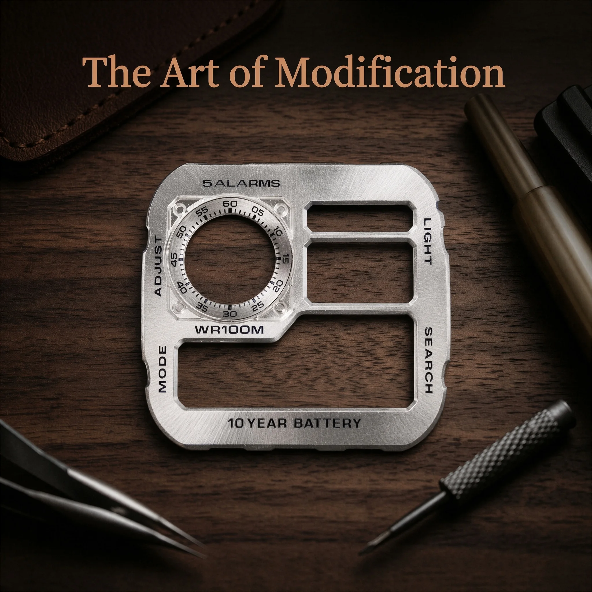 DIY Watch Dial Mod for Casio AE1200 Watch Faceplate Sunray Texture Japan Copper High Quality AE-1200 Watch Modify Accessories image 2