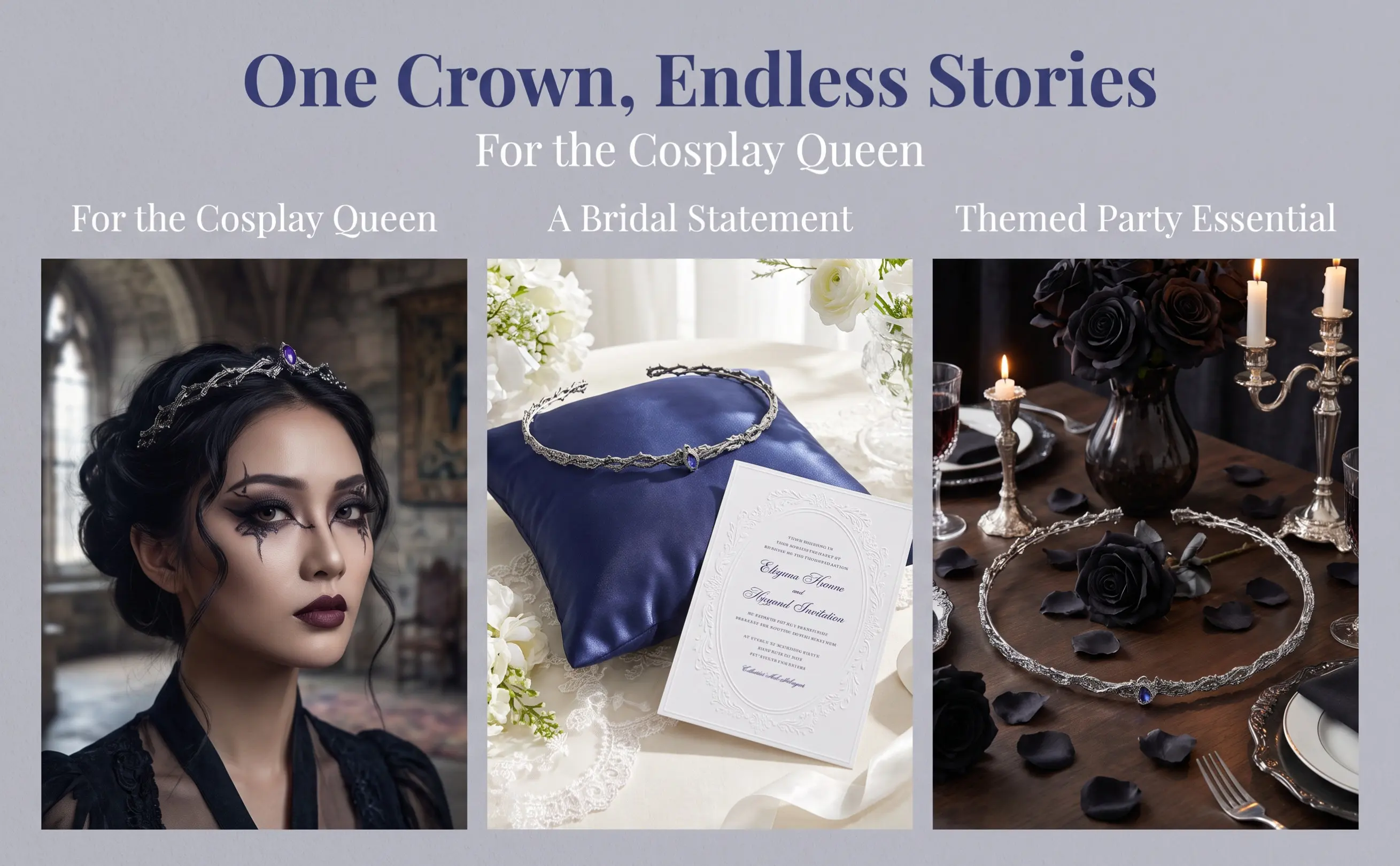 Rhinestone Adjustable Thorn Crown Vintage Goth Medieval Headpiece Wedding Costume Renaissance Thorn Crown Goth Crowns for Women