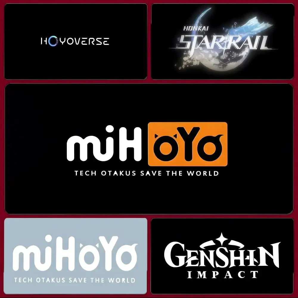 logo game logo HoYoverse Mouse Pad Large Gaming Mousepad with Stitched Edges Thickened Desk Mat PC