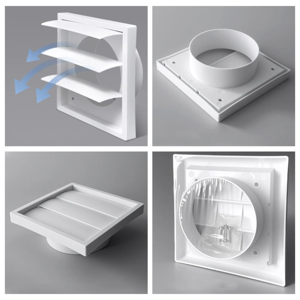 

1 шт., крышка вентиляционного выхлопного канала HVAC, крышка выхлопного канала, крышка вентиляционного отверстия для свежего воздуха, крышка гриля для использования в помещении и на открытом воздухе, простая установка