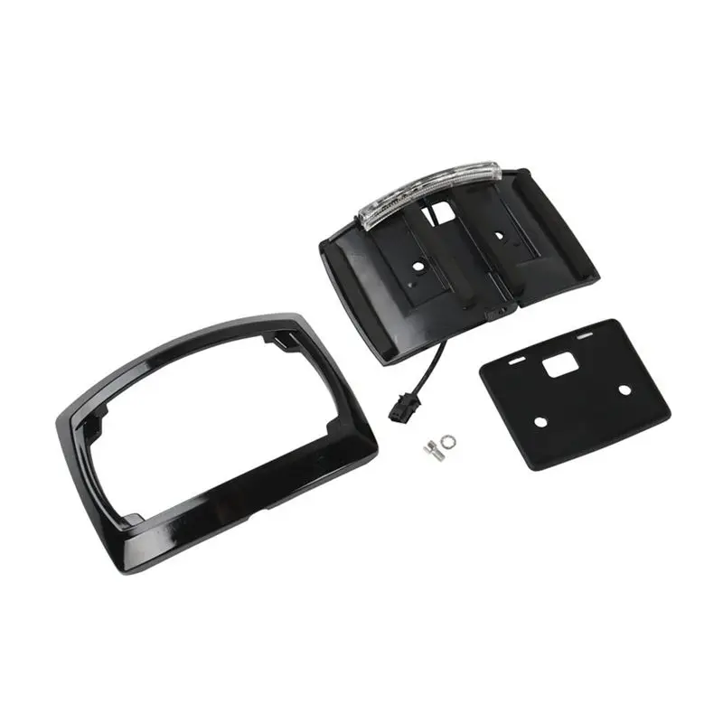 LED Curved Frame Motorcycle License Plate Relocator For Touring Road Glide Street Glide Electra CVO 2023-2025