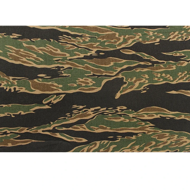 

150cm Width Tiger Stripe Camouflage Cloth Jungle Desert Army Grren Camo Fabric Raw Material for Ghillie Suits Hunting Clothes