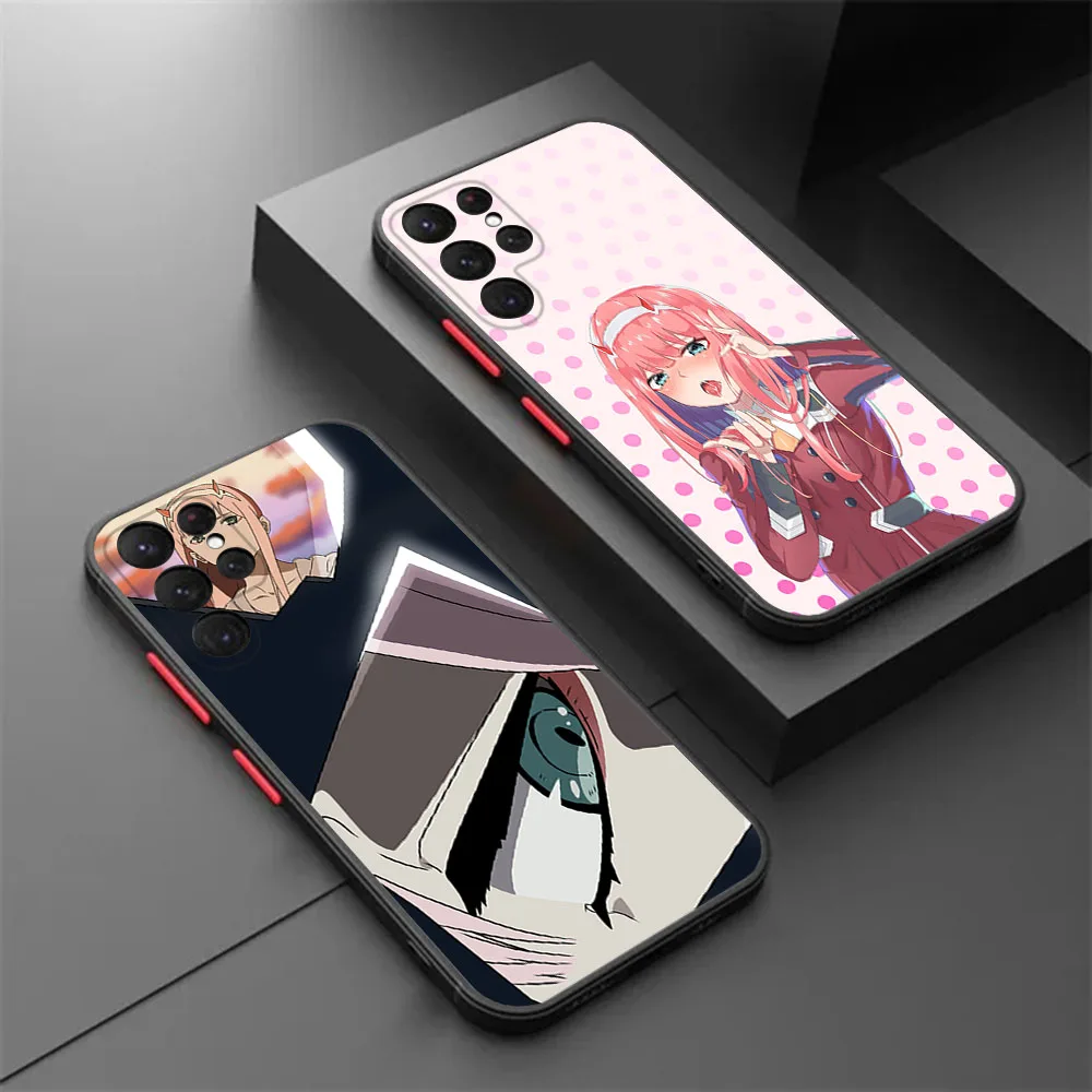 Phone Case For Samsung S21 Plus S24 S23 S22 S20 Ultra A53 A54 A71 A72 A73 A34 A51 Darling in the FranXX Translucent Back Cover