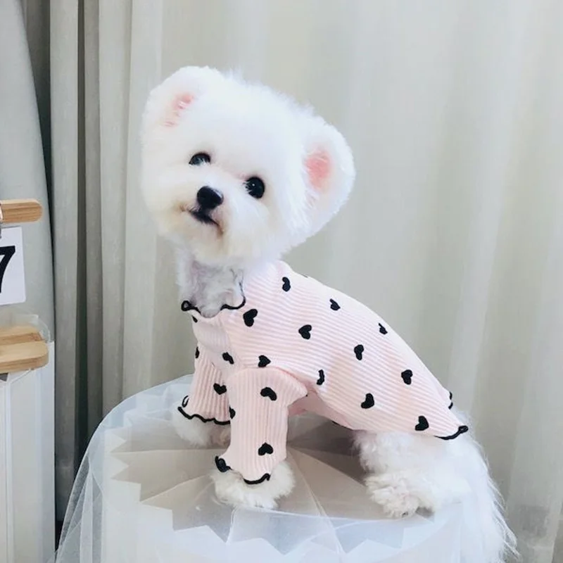 Kawaii Cat Puppy Vest 100% Cotton Pet Undershirts for Small Dogs Cats Sphynx Pomeranian Clothes Soft Kitten Pullovers ropa gato