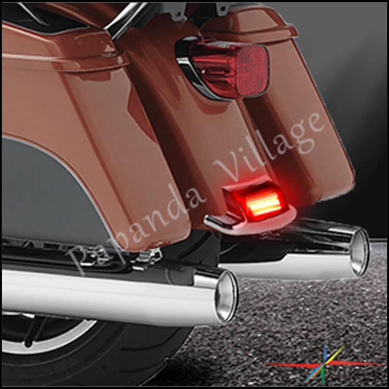 For Harley Heritage Softail Road King Electra Glide 80-13 Motorcycle LED Front Fender Tip Light Rear Mudguard Tips Lamp Blinker image 3