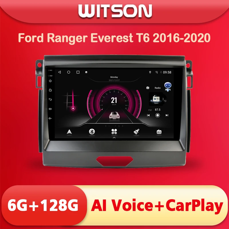 WITSON 9 inch Android AI VOICE 1 Din in Dash Car radio For FORD RANGER 2015 2016 2017 2018 2019 Car auto stereo navigation