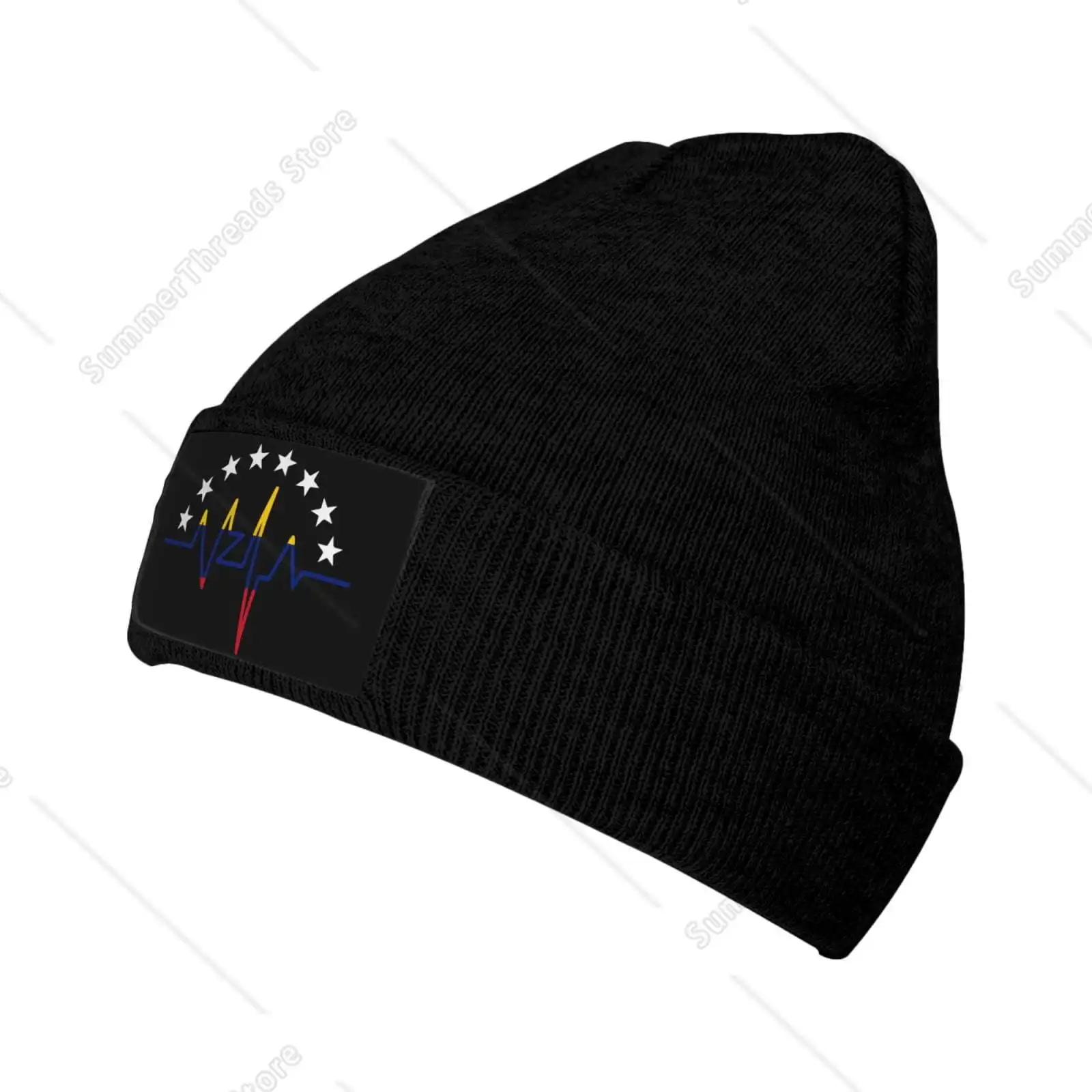 Venezuela Flag Heart Beat Unisex Adult Knit Beanie For Men Women Warm Snug Hat Cap Knitted Hat