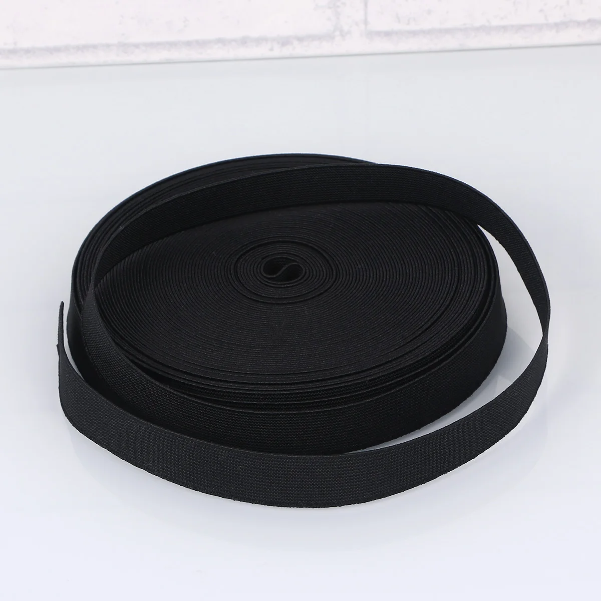 

1 Roll Polyester Flat Elastic Band 2.5cm X 1600Cm Stretchable Sewing Webbing for Clothing Waistband Neckline Cuff Craft DIY